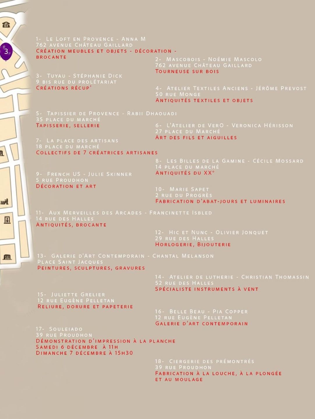 Tarascon Circuit 18 Métiers d'Art