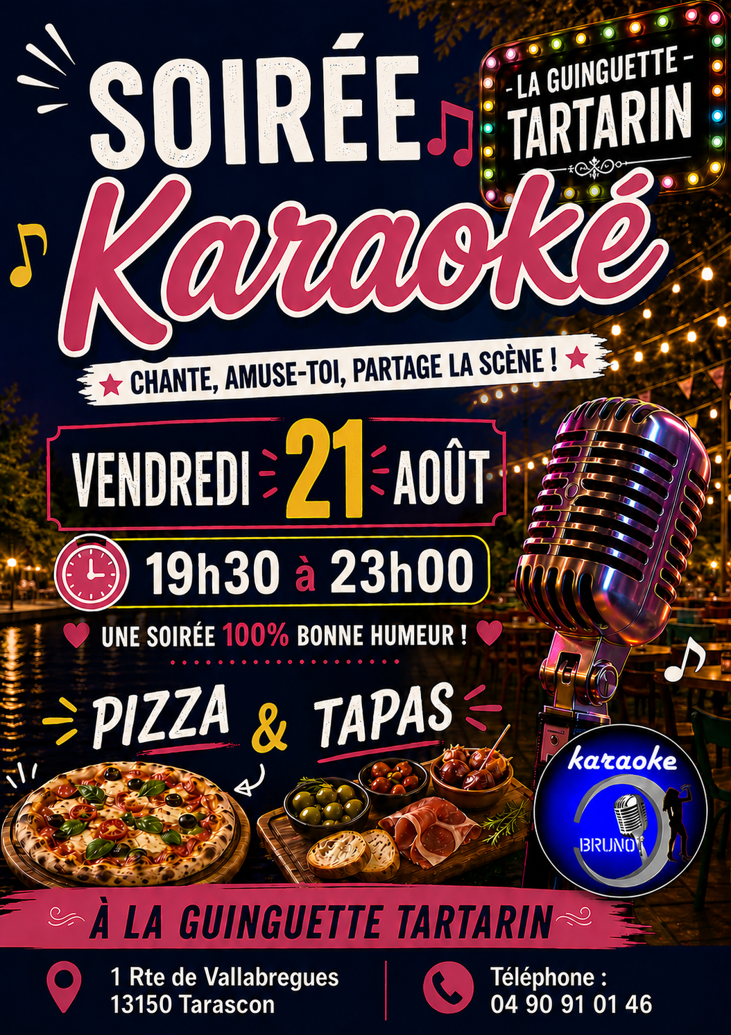 Karaoké avec Bruno à la Guinguette Tartarin_Tarascon